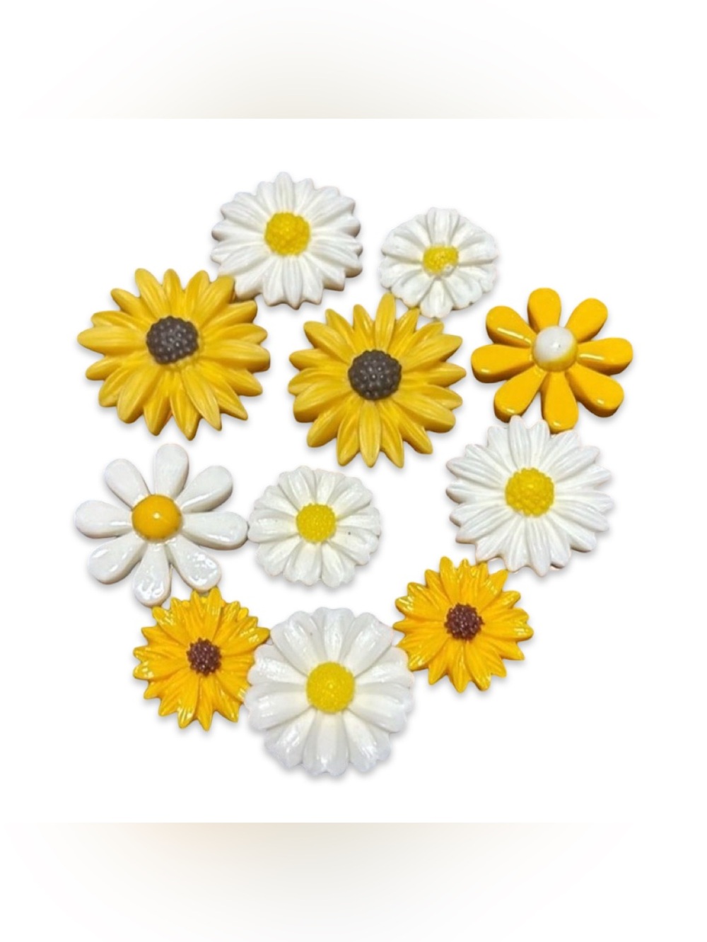 ~BUNDLE ONLY~Daisy & Sunflower Crocs Jibbits Lot#3